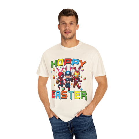 Hoppy Easter Unisex T-Shirt - Colorful Superhero Design