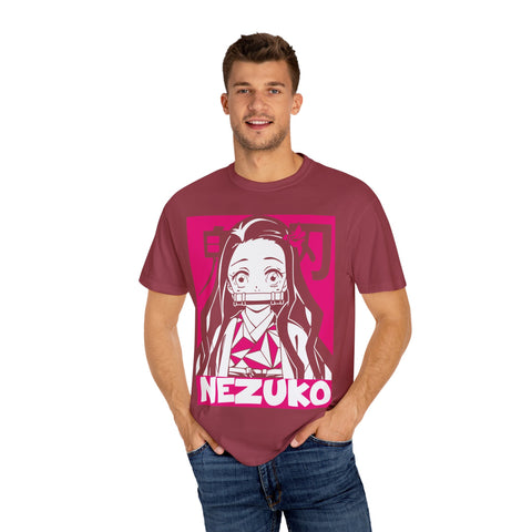 Nezuko Anime T-Shirt - Unisex Garment-Dyed Tee for Fans