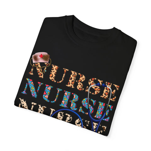 Colorful Nurse T-Shirt - Unisex Garment-Dyed Tee for Healthcare Workers
