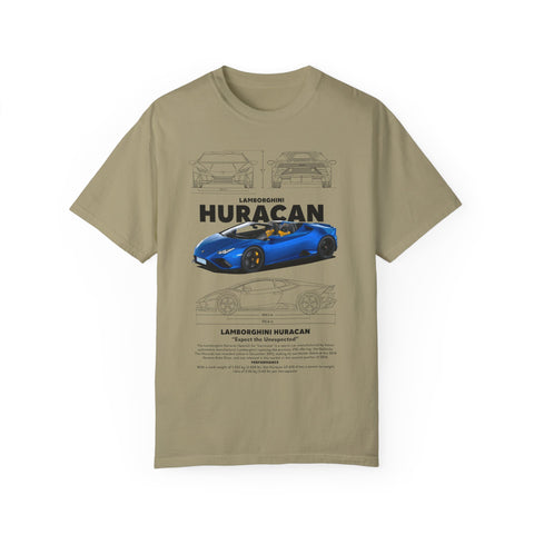Lamborghini Huracan Unisex Garment-Dyed T-Shirt - Car Enthusiast Tee