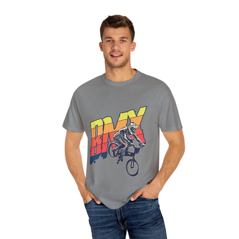BMX Rider Unisex Garment-Dyed T-Shirt | Retro Cycling Style