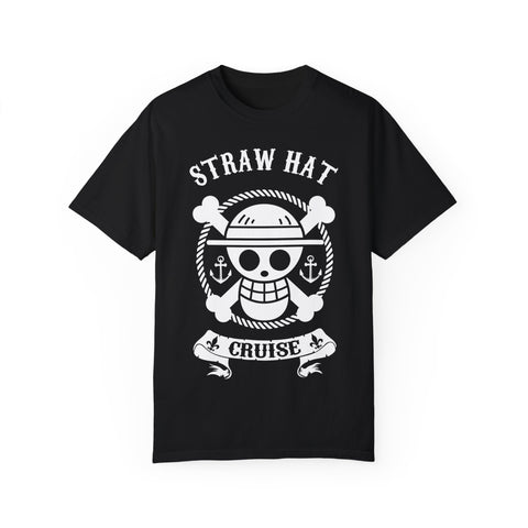 Straw Hat Cruise Graphic T-Shirt - Unisex Garment-Dyed Tee for Fans