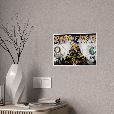 Crypto-Inspired Gloss Poster, Street Art Wall Decor, Stylish Home Office Decor, Cryptocurrency Gift, Unique Art Print