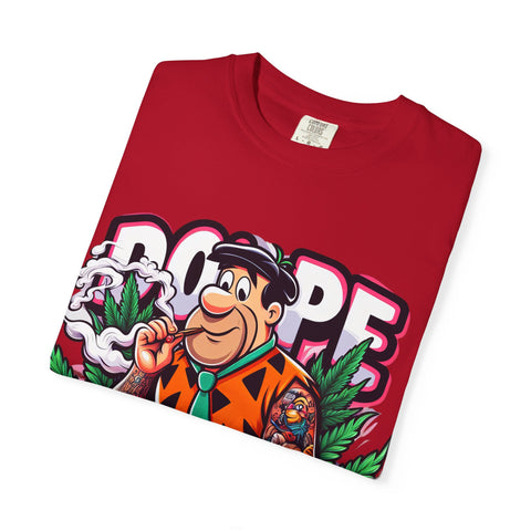 Retro Cool Unisex Garment-Dyed T-Shirt - 'Dope' Graphic with Classic Car