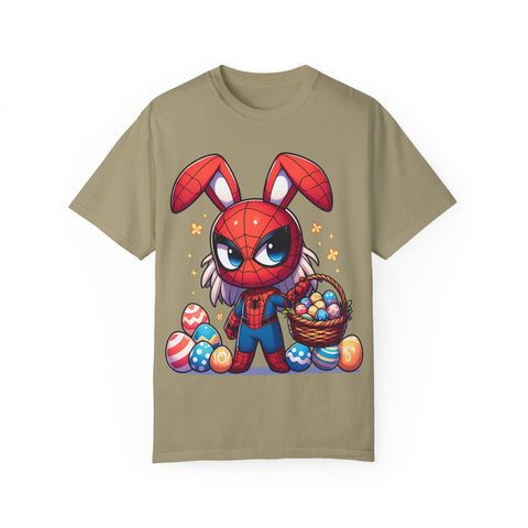 Easter Bunny Superhero T-Shirt - Unisex Garment-Dyed Tee