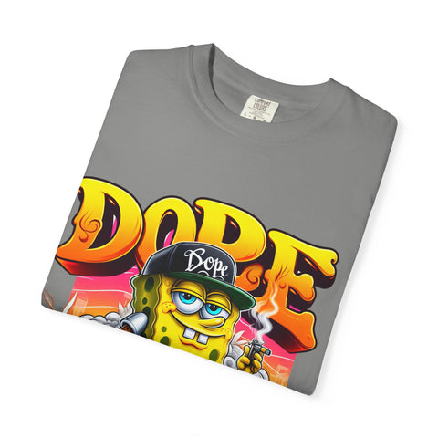 Dope SpongeBob Unisex Garment-Dyed T-Shirt - Fun Streetwear for Casual Vibes