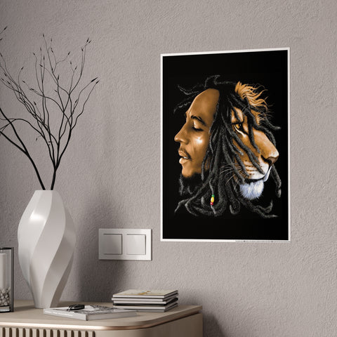 Reggae Lion Art Poster - Glossy Decor for Music Lovers