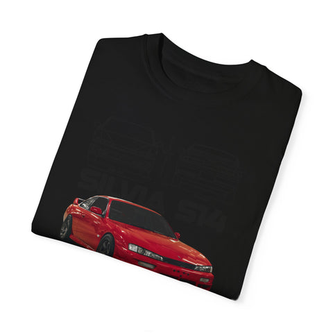 Retro Car Art Unisex Garment-Dyed T-shirt - SILVIA 514 Graphic Tee