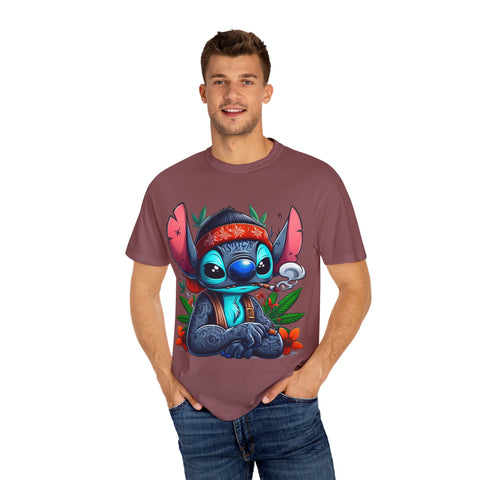 Vibrant Cartoon T-Shirt with Chill Vibe - Unisex Garment-Dyed Tee