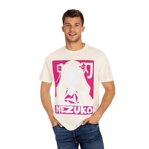 Nezuko Anime T-Shirt - Unisex Garment-Dyed Tee for Fans