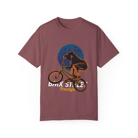 BMX Style Freestyle Unisex Garment-Dyed T-Shirt