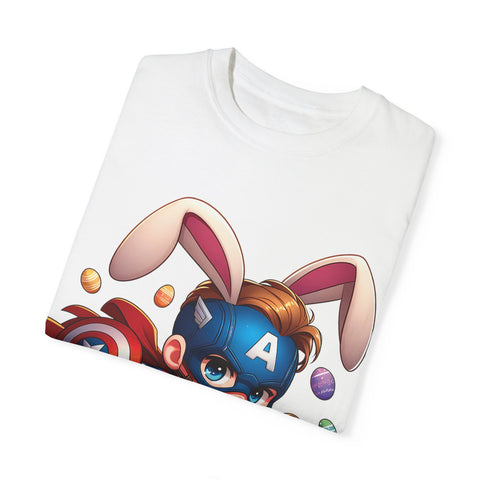 Easter Bunny Captain T-Shirt - Fun Unisex Garment-Dyed Tee