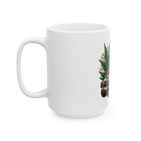 Hip Hop Art Ceramic Mug - Stylish 11oz & 15oz Coffee Cup with DOPE Design