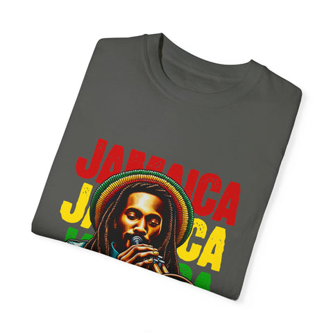 Reggae Vibes Unisex Garment-Dyed T-Shirt - Jamaica Music Art Tee