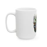 Good Vibes Gorilla Ceramic Mug - 11oz & 15oz, Perfect for Coffee Lovers and Cannabis Enthusiasts