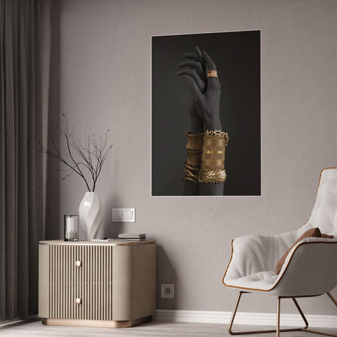Elegant Gloss Poster - Stylish Hand with Bracelets Wall Art