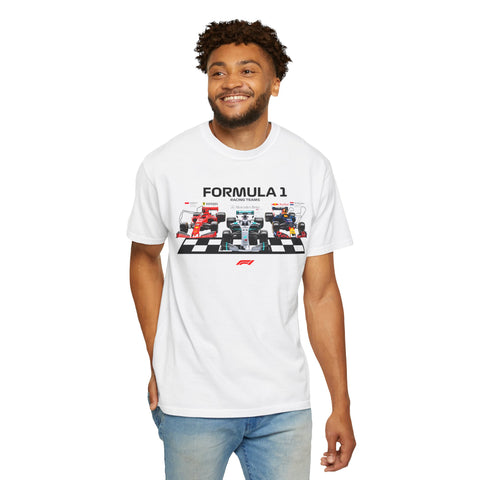 Formula 1 Racing Unisex Garment-Dyed T-shirt - Perfect for Fans and Race Day