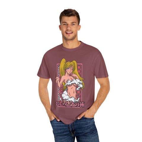 Anime-Inspired Unisex Garment-Dyed T-Shirt - Playful Manga Design