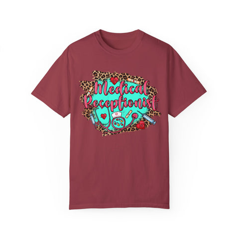Medical Receptionist Unisex Garment-Dyed T-Shirt – Fun and Stylish Apparel for Healthcare Professionals
