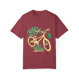 Urban BMX Rider Garment-Dyed T-Shirt | Casual Streetwear for Cycling Enthusiasts
