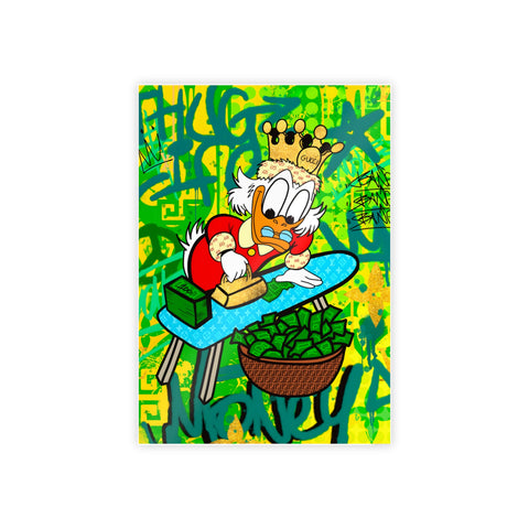 Whimsical Gloss Poster featuring Scrooge McDuck - Colorful Wall Art for Fun Spaces