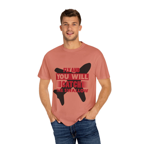 Catch the Swallow T-Shirt - Unisex Garment-Dyed Tee for Adventurers