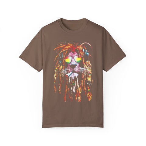 Cool Lion Sunglasses Unisex Garment-Dyed T-shirt