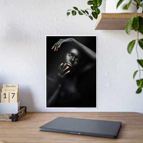 Elegant Gloss Poster | Black and Gold Art Print for Modern Home Decor