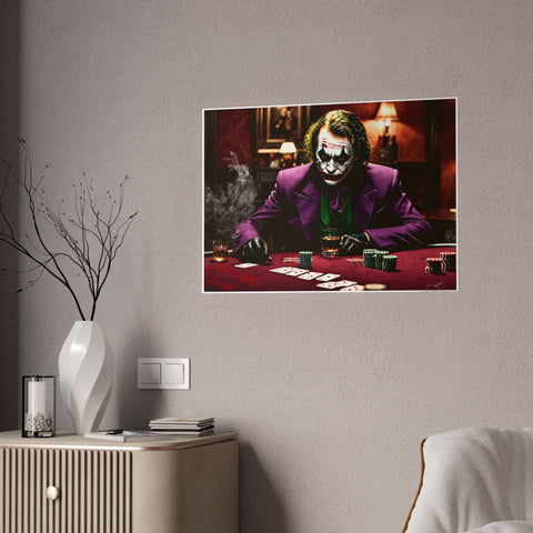 Gothic Joker Gloss Poster - Dark Wall Art for Movie Lovers