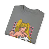 Anime-Inspired Unisex Garment-Dyed T-Shirt - Playful Manga Design