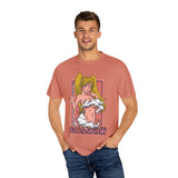 Anime-Inspired Unisex Garment-Dyed T-Shirt - Playful Manga Design