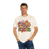 Peace Love Music Unisex Garment-Dyed T-shirt