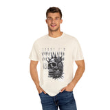 Unisex Skull and Leaves Graphic T-shirt - 'Sorry I'm Stoned 420'
