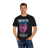 Unisex Garment-Dyed T-Shirt - Retro Sports Graphic "BUCKETS"