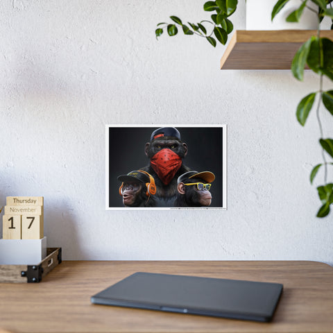 Cool Gorilla Art Print - Glossy Poster for Trendy Home Décor