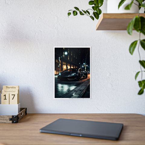 Sleek Glossy Car Poster - Modern Wall Art Decor for Auto Enthusiasts