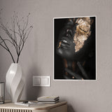 Glossy Art Poster - Elegant Black and Gold Wall Decor