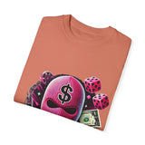 Unisex Garment-Dyed Graphic T-Shirt - Cash Rules Design