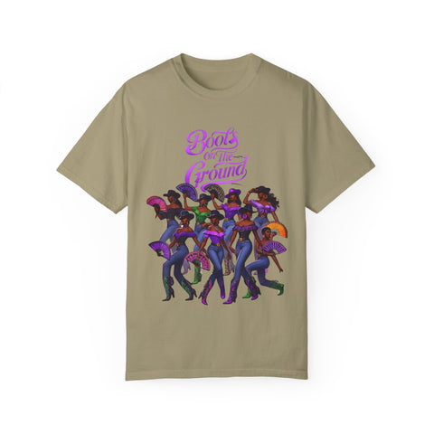 Empowering Women T-Shirt - Boots on the Ground Design - Unisex Garment-Dyed Tee