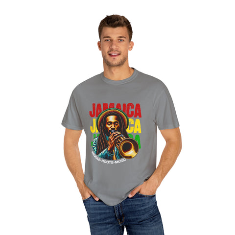 Reggae Vibes Unisex Garment-Dyed T-Shirt - Jamaica Music Art Tee