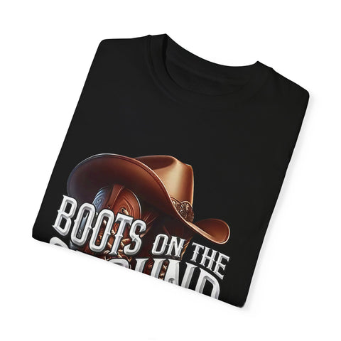 Unisex Garment-Dyed T-Shirt - 'Boots on the Ground' Country Lifestyle Tee