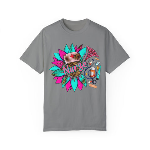 Colorful Nurse Appreciation T-Shirt - Garment-Dyed Unisex Tee