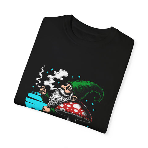Magic Gnome T-shirt - Where Every Puff Unearths Magic | Unisex Garment-Dyed Tee for Nature Lovers