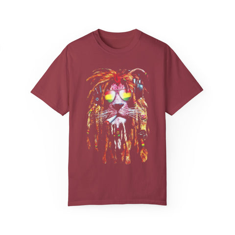 Cool Lion Sunglasses Unisex Garment-Dyed T-shirt