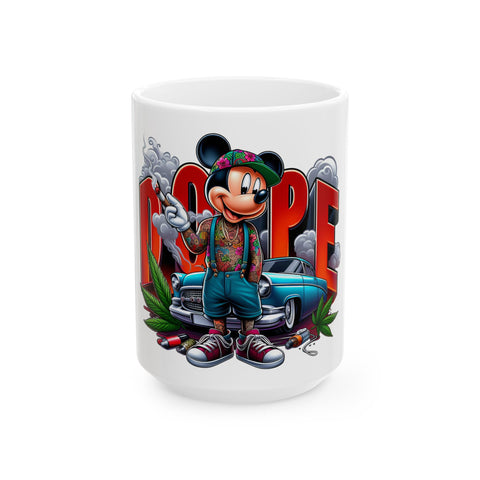 Dope Mickey Mouse Ceramic Mug - Cool 11oz/15oz Coffee Cup for Fans and Collectors
