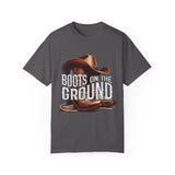Unisex Garment-Dyed T-Shirt - 'Boots on the Ground' Country Lifestyle Tee