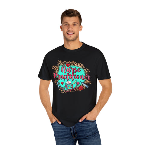 Norse Practitioner T-Shirt - Unisex Garment-Dyed Tee with Leopard Print Design