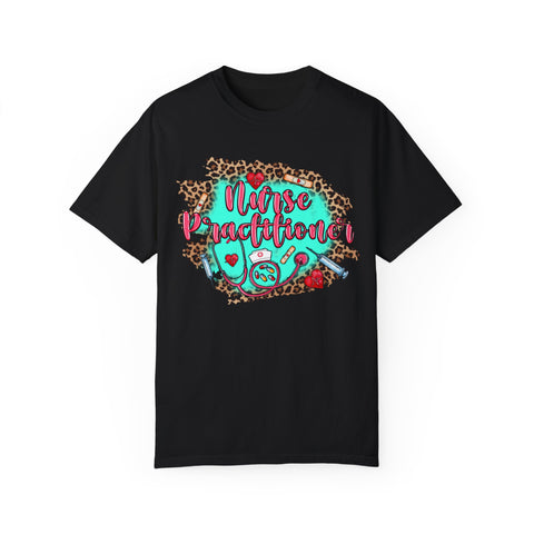 Norse Practitioner T-Shirt - Unisex Garment-Dyed Tee with Leopard Print Design