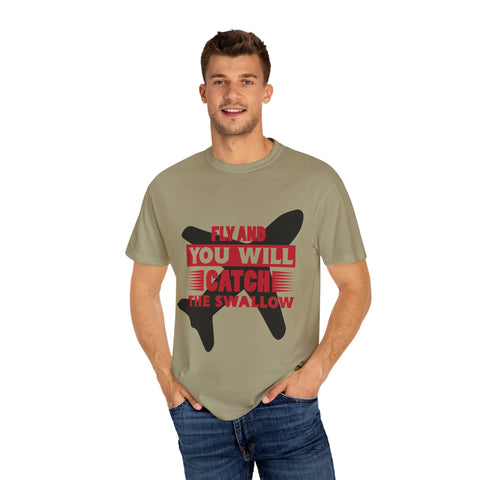 Catch the Swallow T-Shirt - Unisex Garment-Dyed Tee for Adventurers