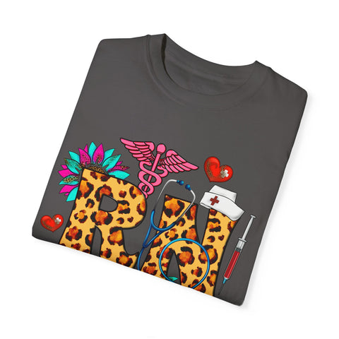 Trendy RN Graphic T-Shirt for Nurses - Garment-Dyed Unisex Tee